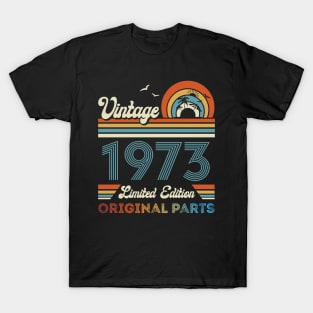 Vintage 1973 51st Birthday Gift For Men Women From Son Daughter T-Shirt